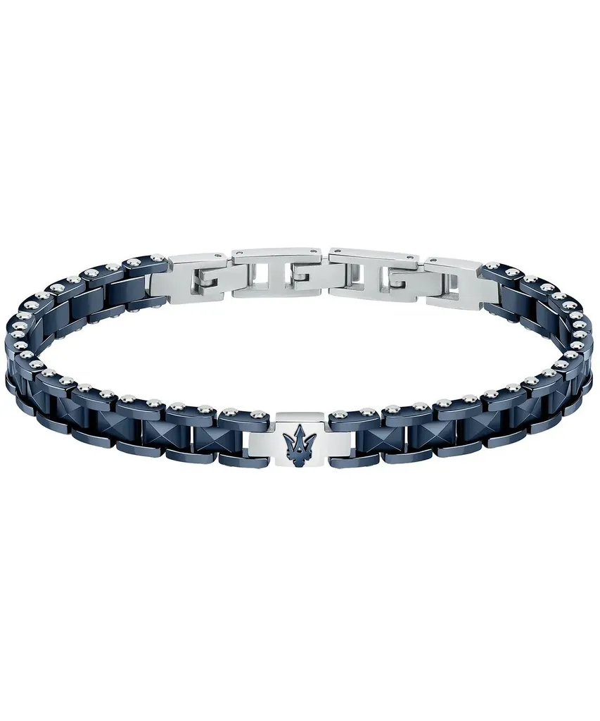 Bracelet Maserati JM422ATZ14 en Acier et PVD Bleu pour Homme Chic
