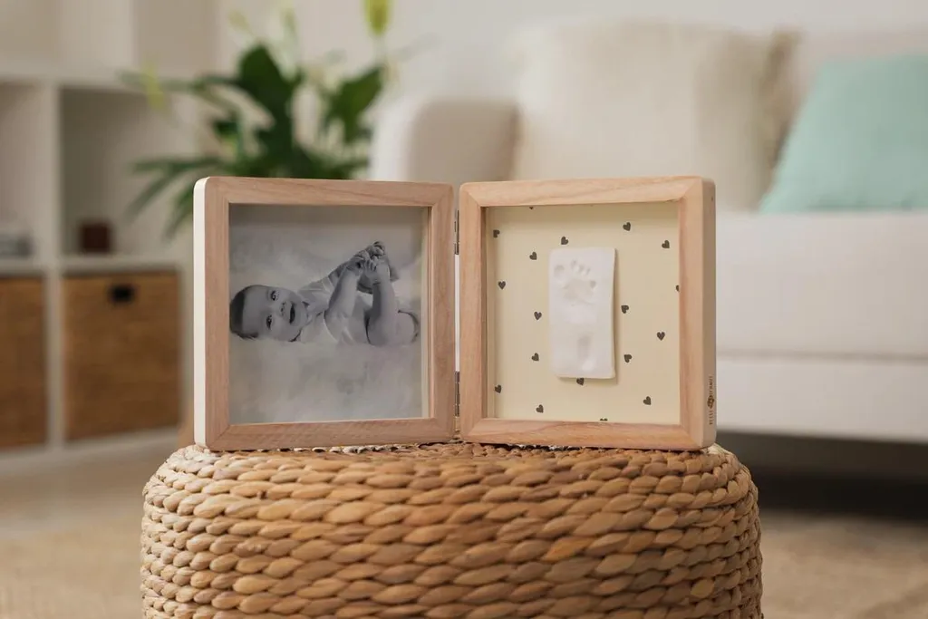 Cadre Décoratif avec Impression Coeurs : Idée Cadeau Naissance et Déco