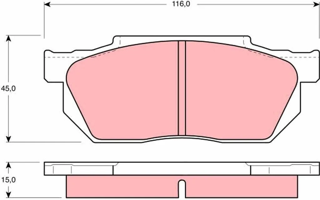 Plaquettes TRW GDB358 avec revêtement Cotec pour Honda Civic VI 45022