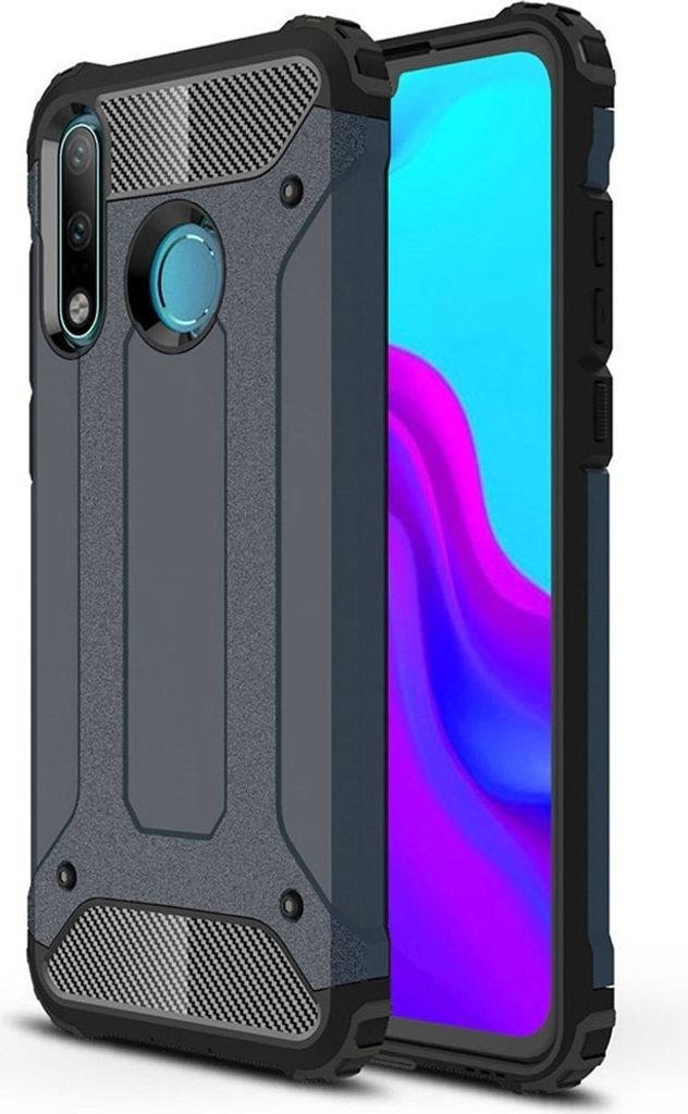 Mobigear Outdoor Huawei P30 Lite Hülle Hardcase Backcover Stoßfest - Marineblau