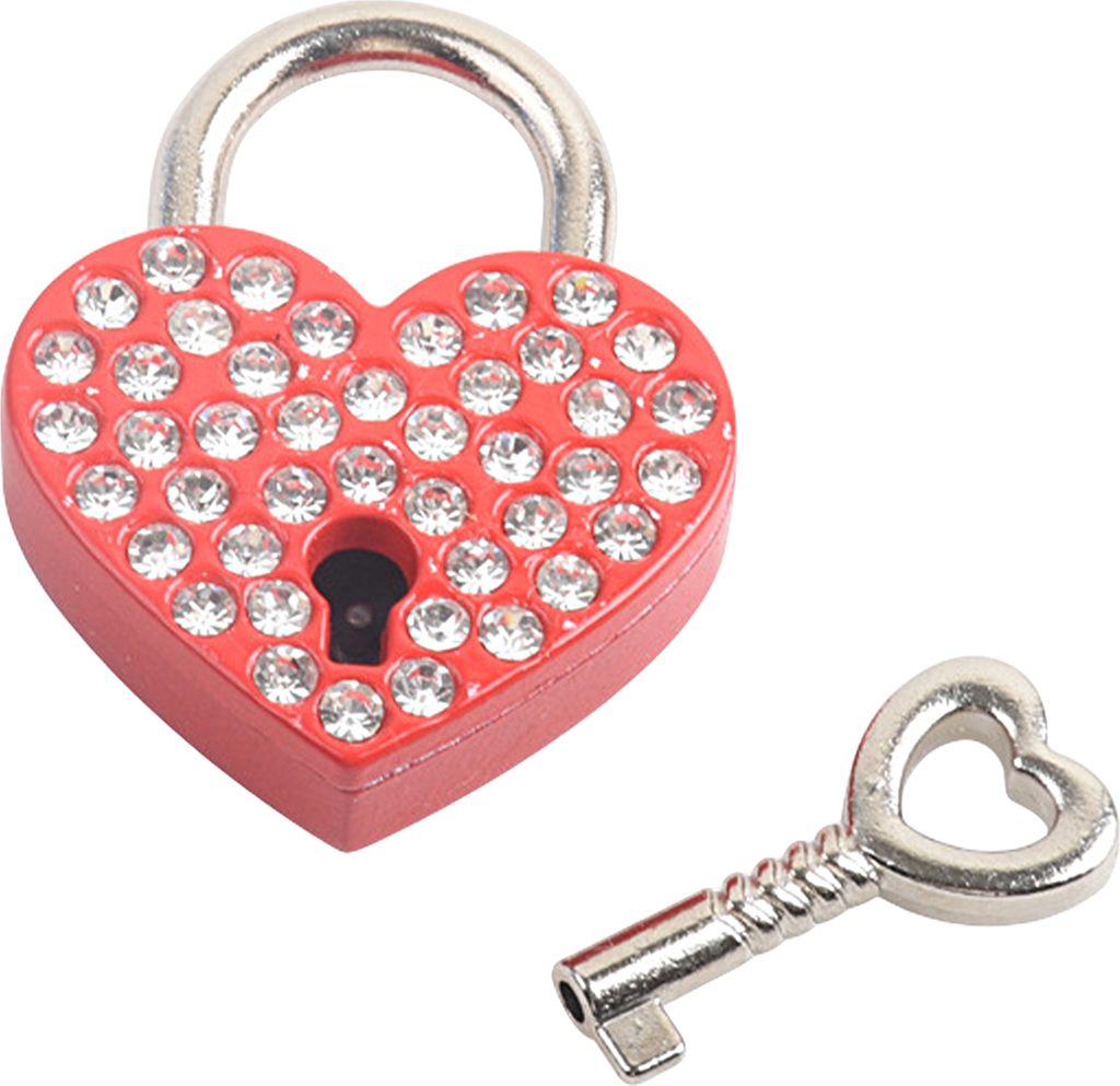Ehepaar Love Lock Langlebige leichte weite Anwendungsverschleiß -Resistant tragbarer Dekoration 3 Farben mit Strasssteinen für die Reise-Rot