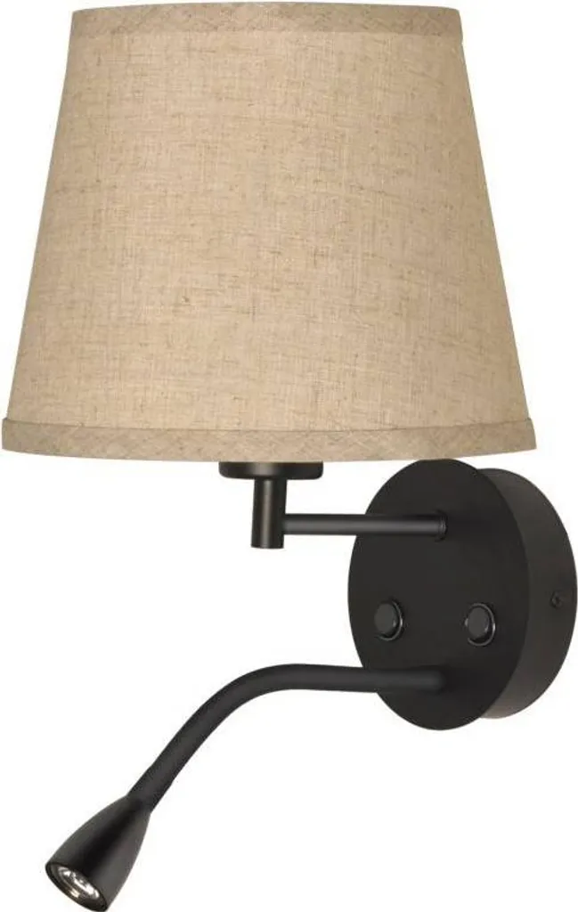 Lampada da Parete Hotel LED 3W con Paralume Beige e Interruttore