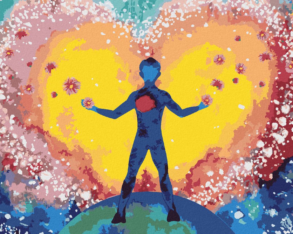 Zuty - Malen nach Zahlen - GEISTIGE GESUNDHEIT UND LIEBE, 40x50 cm, mit Keilrahmen (bereits gespannt)