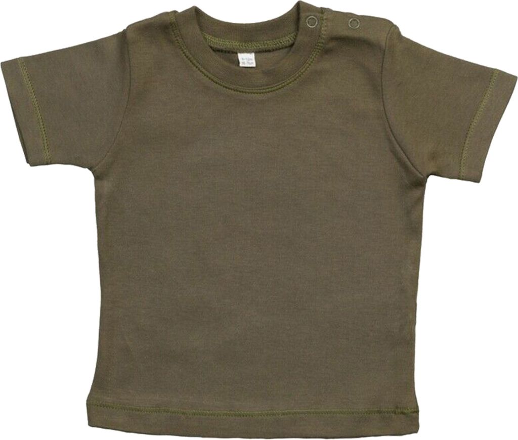 Babybugz Baby T-Shirt, Kurzarm BC3129 (62) (Militärgrün)