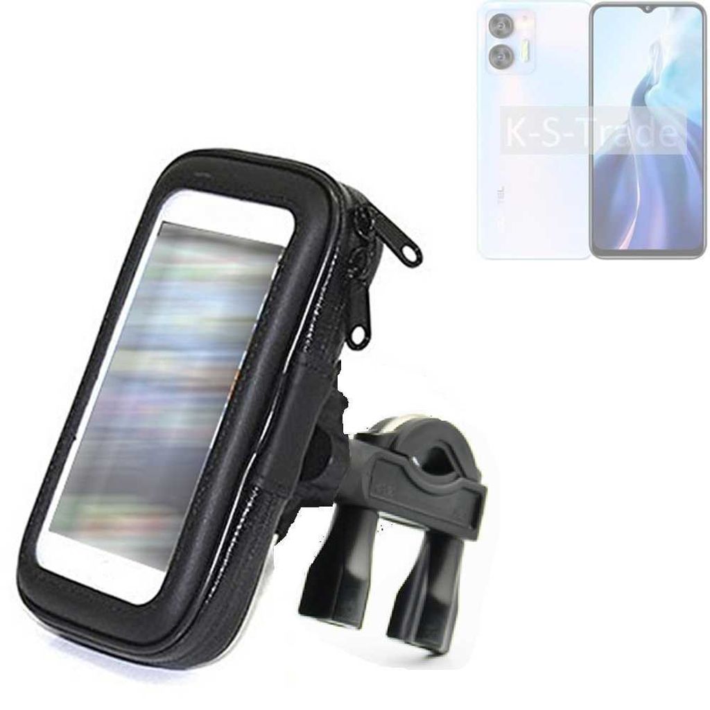 K-S-Trade Fahrrad-Halterung kompatibel mit Oukitel C36 Handy-Halterung Halter Lenkstange Fahrradhalterung Motorrad Bike Mount Wasserabweisend