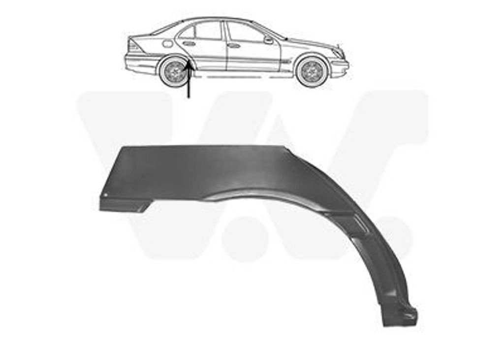 VAN WEZEL Seitenwand Reparaturblech passend für MERCEDES-BENZ C-Klasse Limousine (W203)