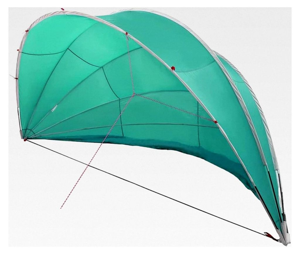 Pool-Dome Grün 592 x 590 x 275 cm für Schwimmbecken
