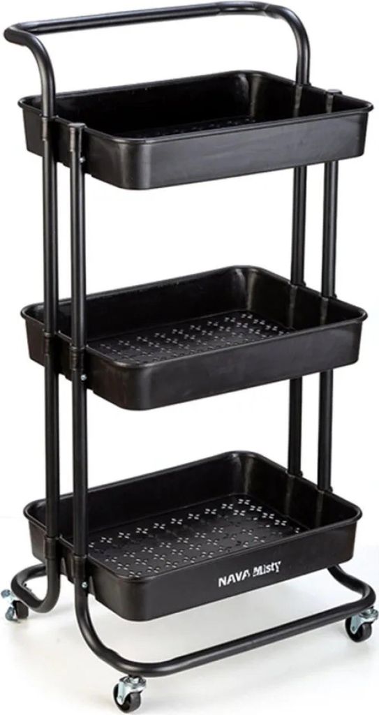 NAVA Mobiler Aufbewahrungswagen mit drei Etagen Misty - 83 cm