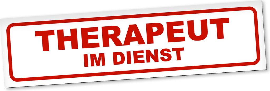 PantherPixel Therapeut Im Dienst Magnetschild Auto Physiotherapeut Magnetfolie Geschenkidee 30 x 8 cm REFLEKTIEREND