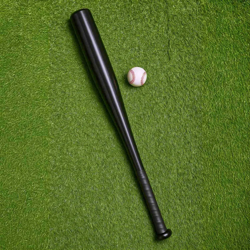 Batte de baseball 45 cm légère en aluminium avec grip confort antidérapant