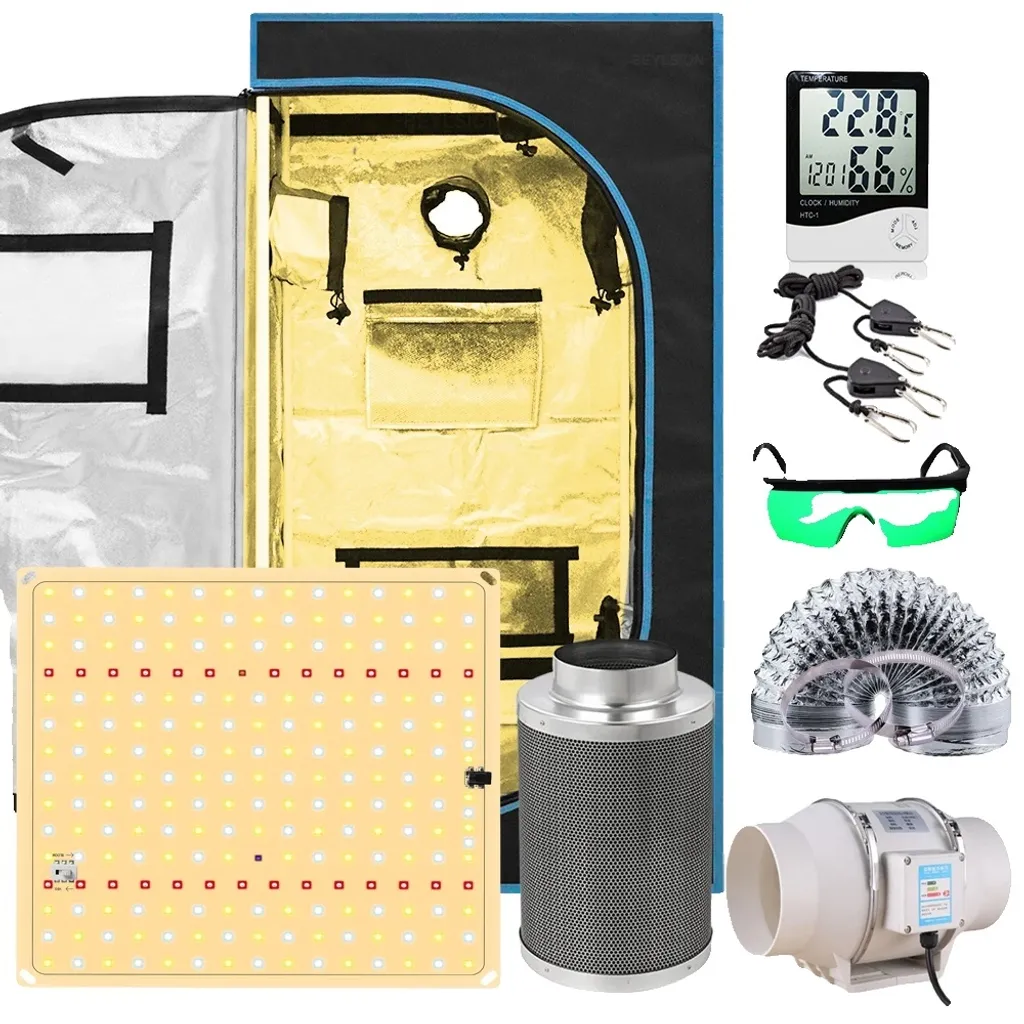 Kit de culture indoor hydroponique 60x60x120cm pour potager d'intérieur