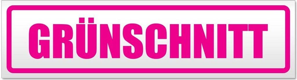 Kiwistar Grünschnitt Magnetschild Schild magnetisch - 60cm Pink - Magnetfolie für Auto PKW Kfz