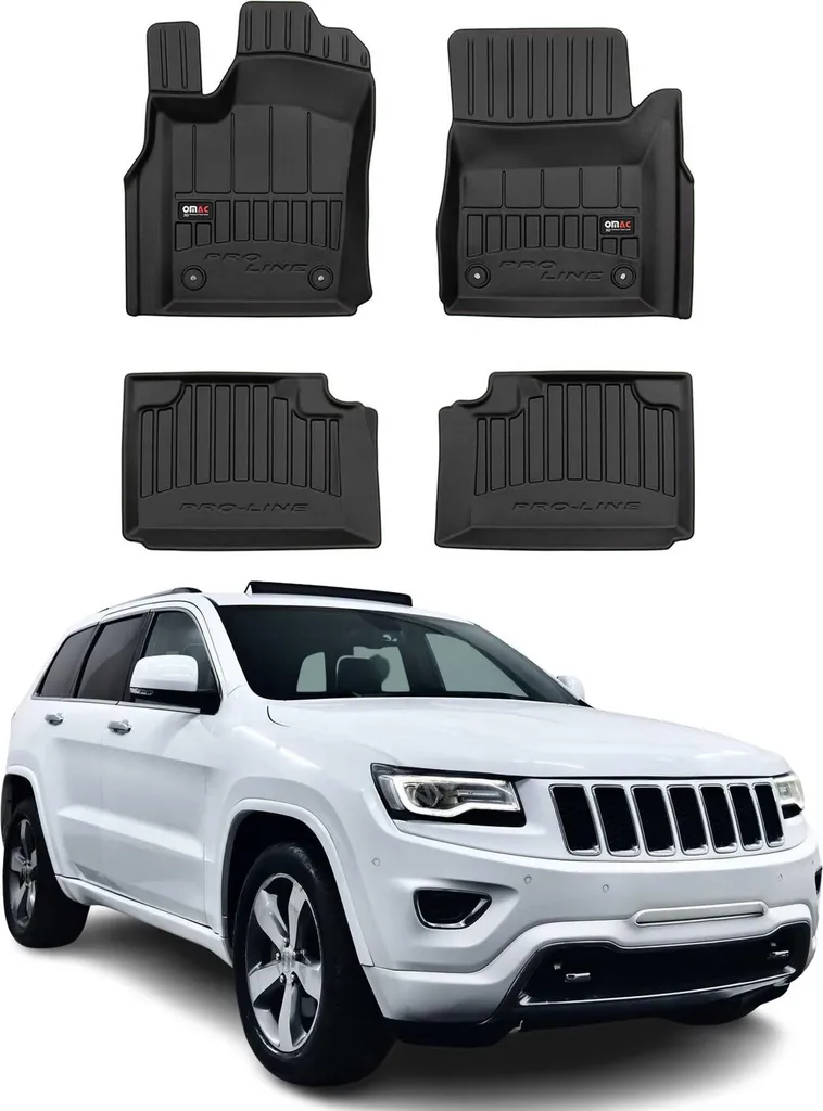 Tappetini Abitacolo Gomma TPE per Jeep Grand Cherokee 2013-2015 OMAC