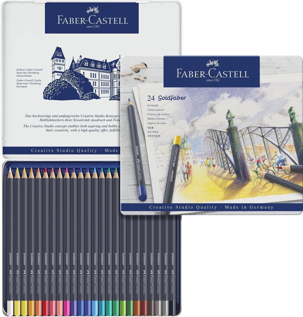 FABER-CASTELL Farbstift Goldfaber 24-Metalletui Produktbild 
