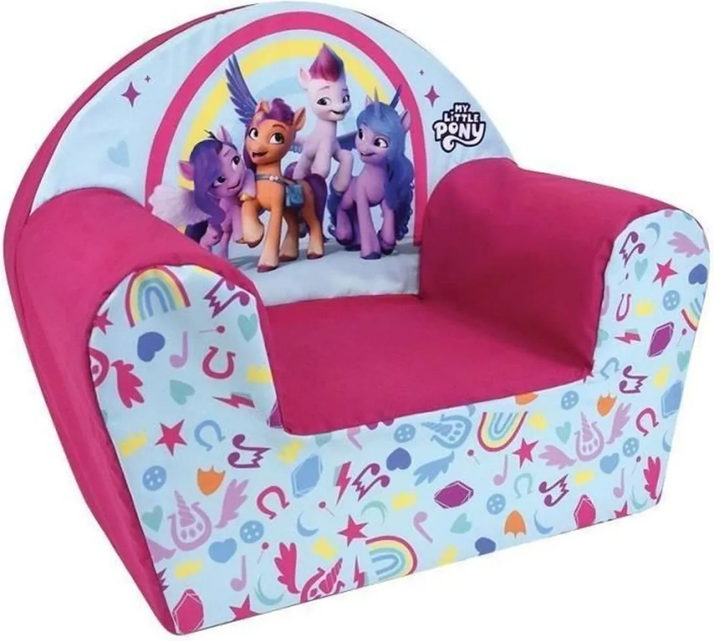 Petit fauteuil club enfant Mon Petit Poney - Siège en mousse doux 33x33x42cm