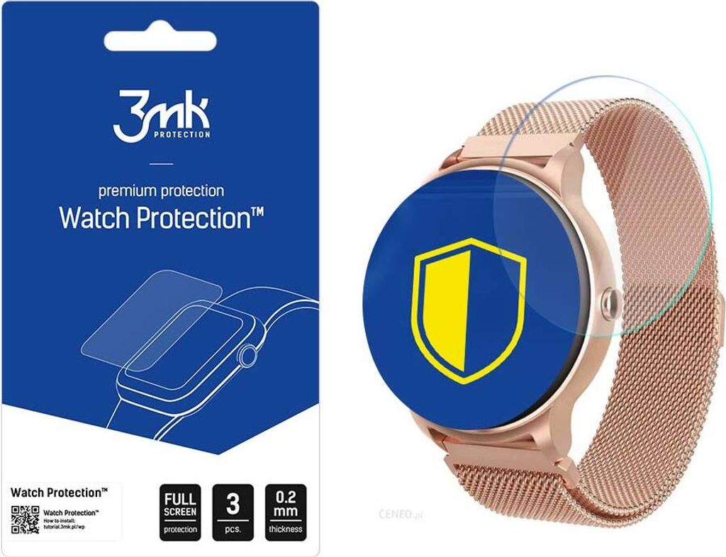 3mk Display Schutzfolie Watch Protection für Forever ForeVive 2 SB-330 0,2mm (3 Stück)