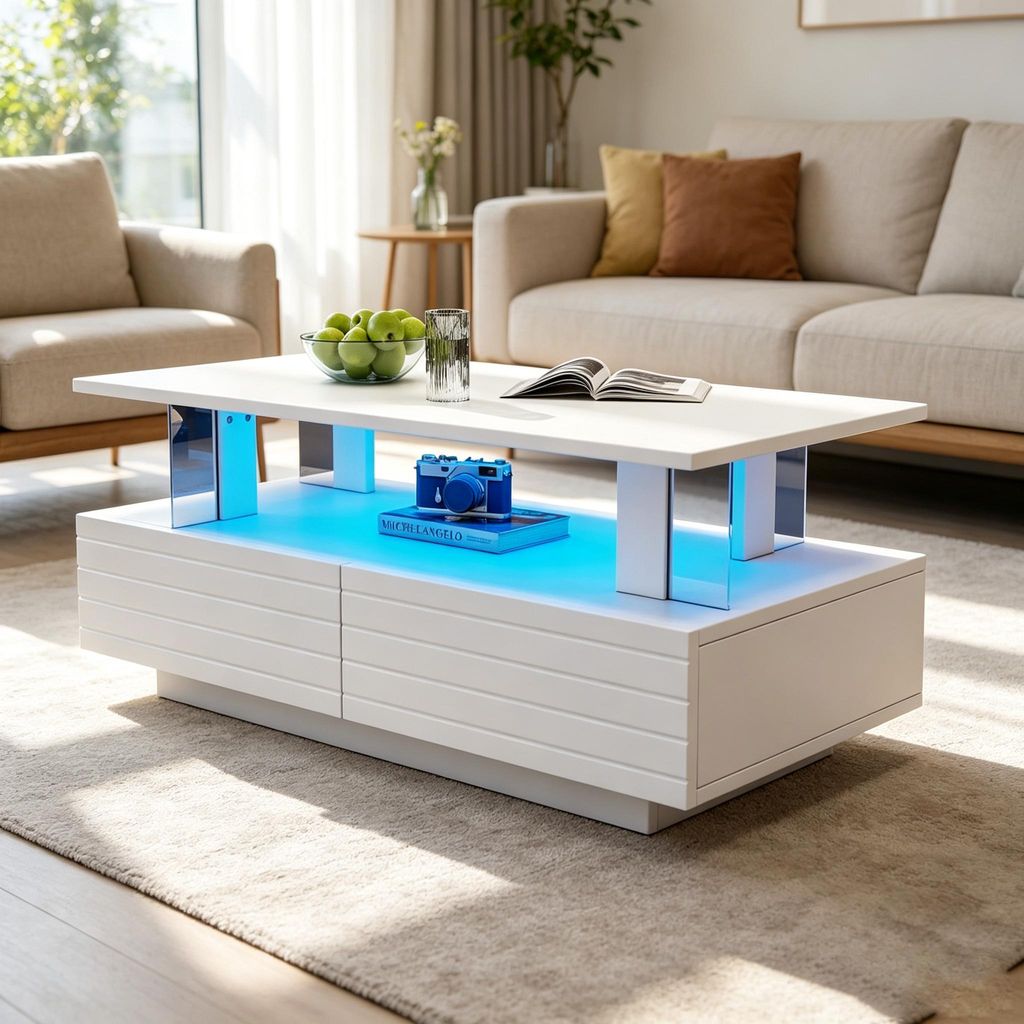 STILVORA Couchtisch Sofatisch LED-Beistelltisch mit Produktbild 