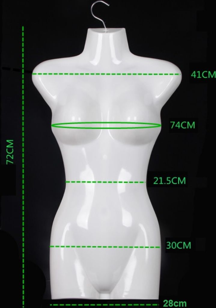 1 x Ženské torzo - 72 cm dámské torzo z plastu - horní Obrázek produktu 2