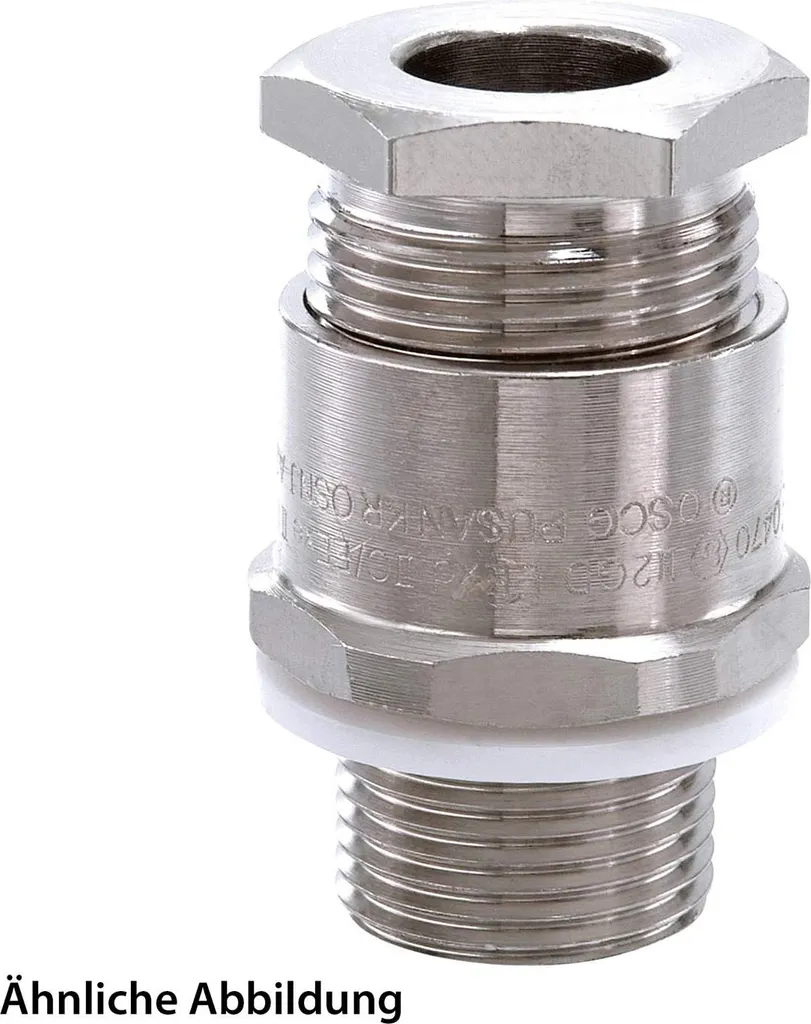 Raccord ATEX Laiton nickelé 1/2'' avec vis de serrage anti-vibration
