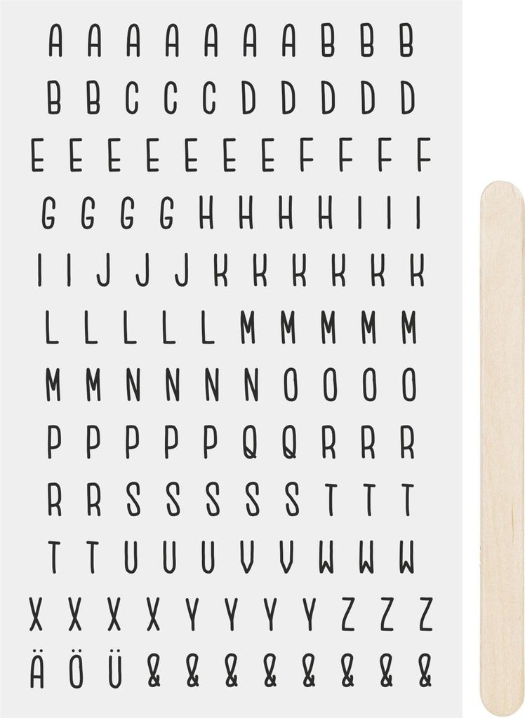 HEYDA Rubbelsticker Buchstaben schwarz Produktbild 