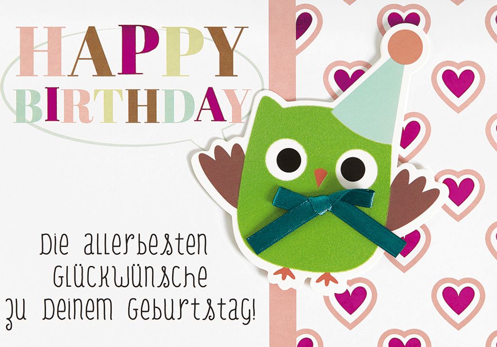 Geburtstag Glückwunschkarte im Format 115x17cm mit Umschlag