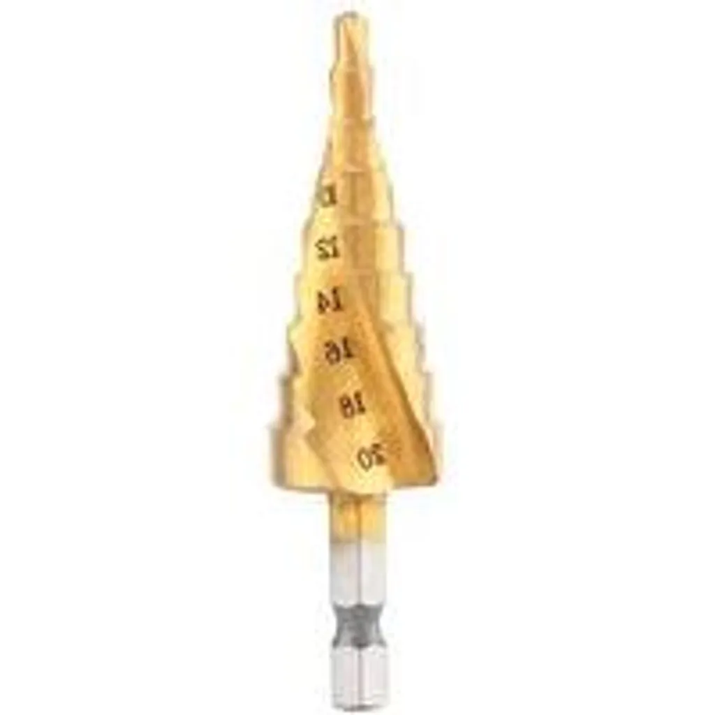 Mèche étagée 4-20 mm HSS pour perçage polyvalent métal et plastique