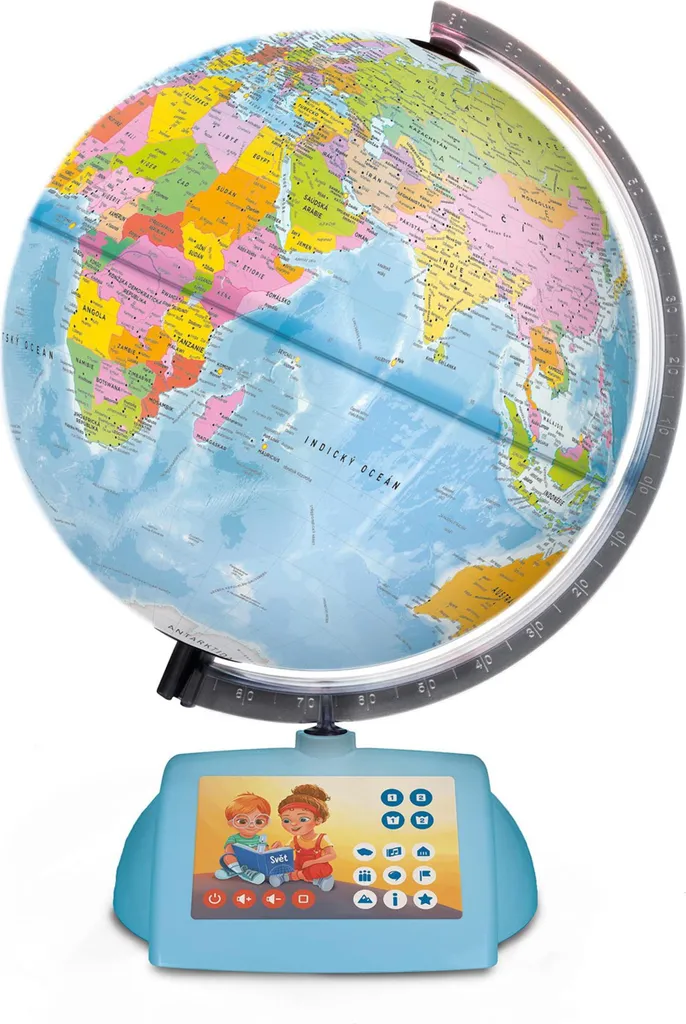Globe de lecture magique Albi 4.0 version CZ - Globe interactif tactile