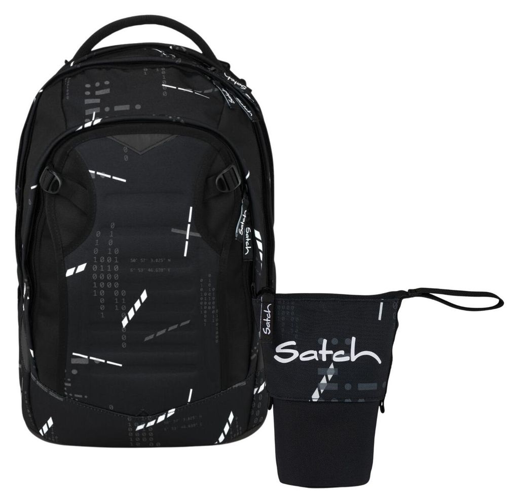 Satch, Schulrucksack-Set MATCH PLUS Ninja Matrix 2-tlg., ab. 5. Klasse