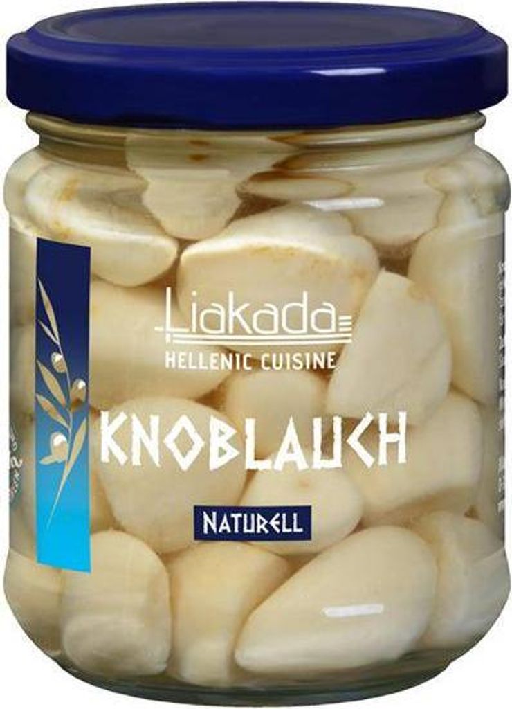 Liakada Knoblauch naturell in Lake 120 G Glas Mild Vegan Produktbild 