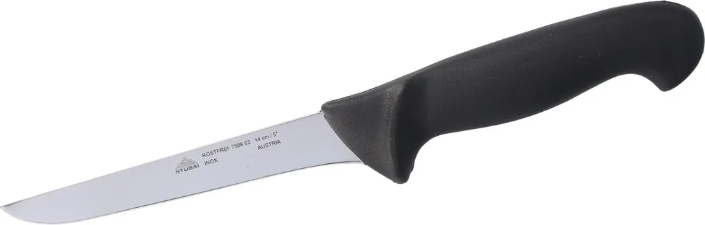 Couteau à Désosser Stubai 140mm Lame Inox et Manche en Polypropylène Noir