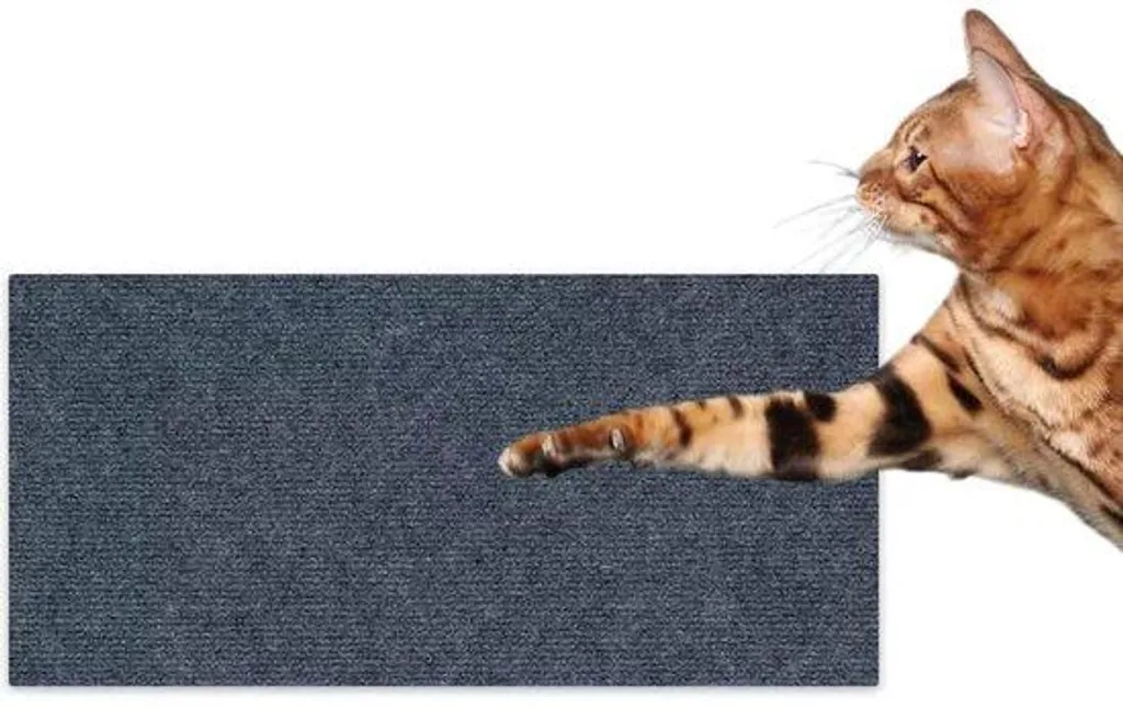 Stop griffures chat : tapis autocollant gris 40x200 cm pour meuble intact