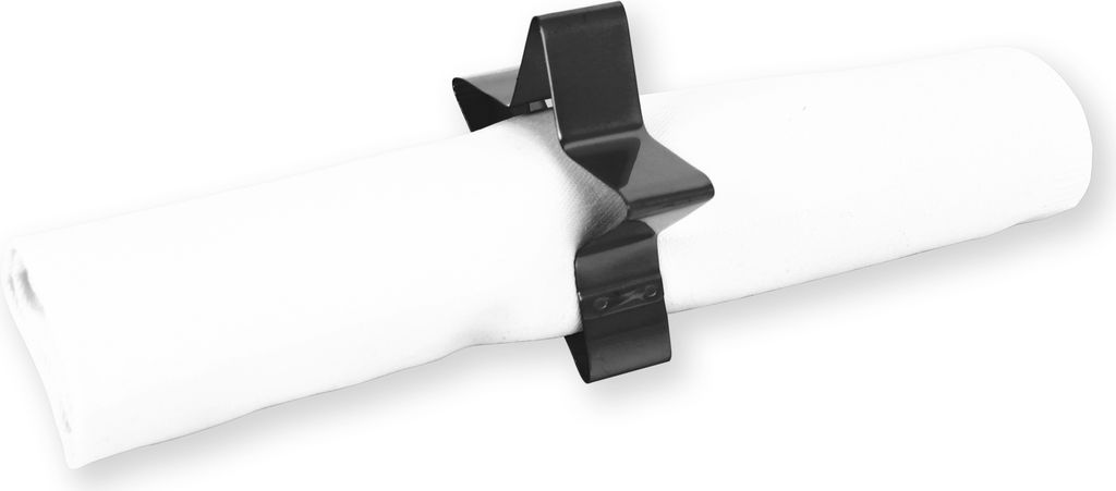 Echtwerk 4-teiliges Serviettenring-Set aus Edelstahl, Black-Edition, Serviettenhalter, Serviettenschnallen, Universal, Tischdekoration für Hochzeiten