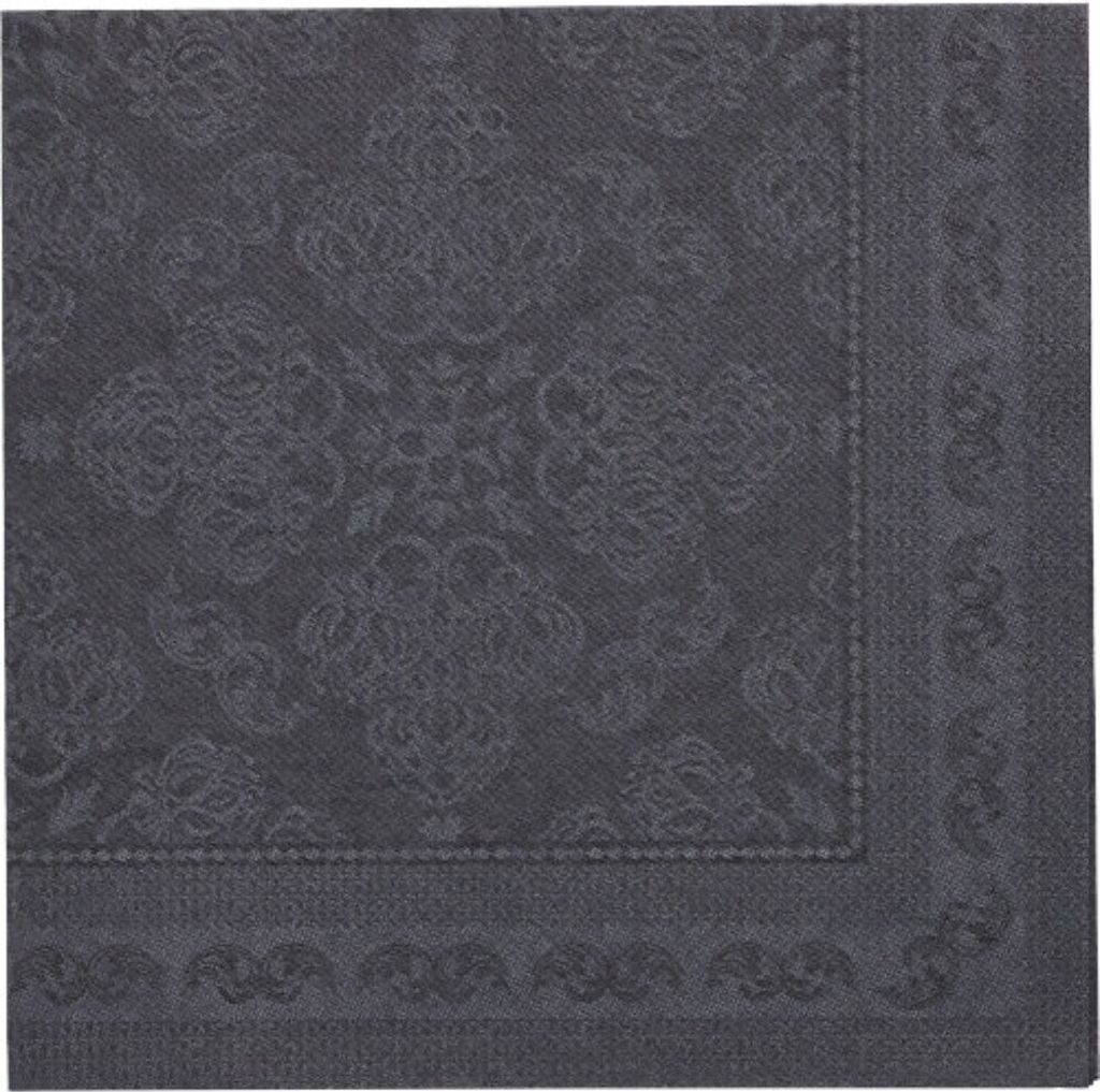 PAPSTAR Servietten 1/4-Falz, 40x40 cm schwarz, "ROYAL Collection" | Folie (50 Stück)
