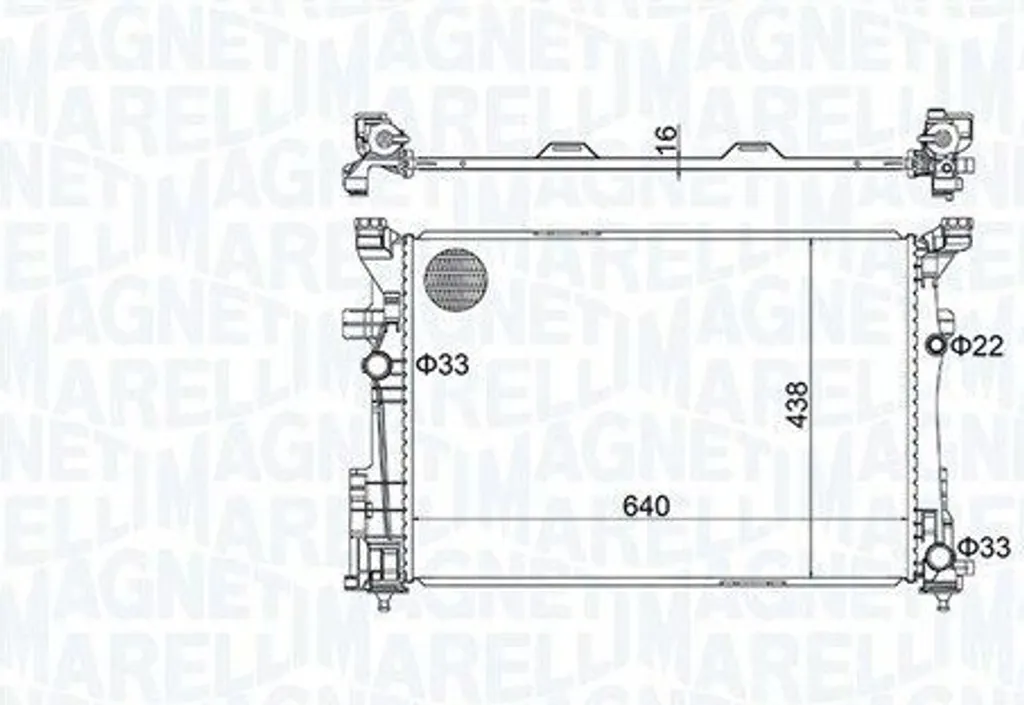 Stop surchauffe : Radiateur moteur Magneti Marelli pour Mercedes Classe A