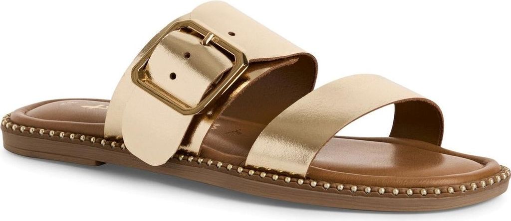 Tamaris Damen Pantoletten 1-27128-44 933 Farbe: Beige Größe: 39