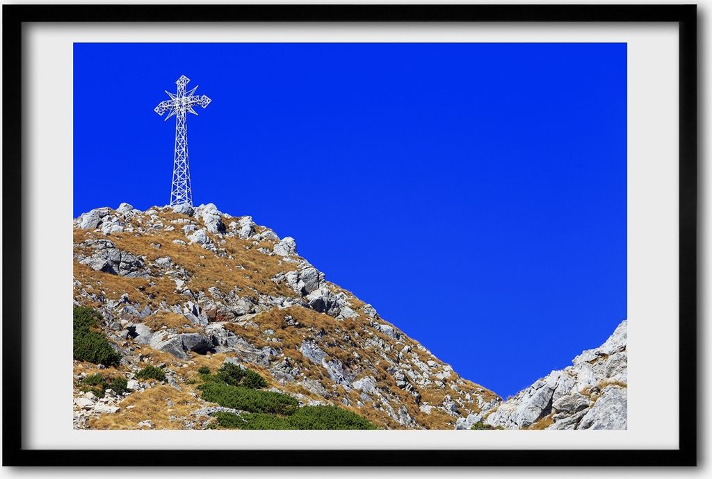 Bild 60x40 MDF-Rahmen, Wandkunst Tatra Giewont