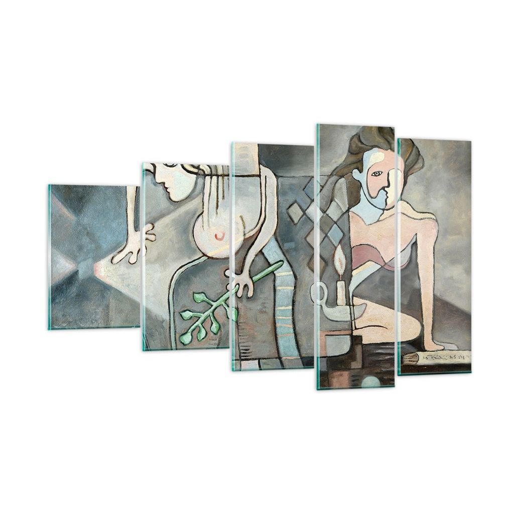 Bilder auf glas - Abstraktion modern - 100x60cm - Glasbilder - Wandbilder - Kunstdruck - zum Aufhängen bereit - Wanddekoration aus Glas - Glas Bil...