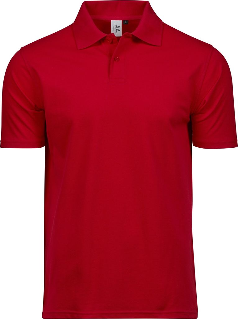 Tee Jays 1200 | Power Polo - Herren Poloshirt - Waschbar bis 60 °C - Farbe: Red - Größe: XS