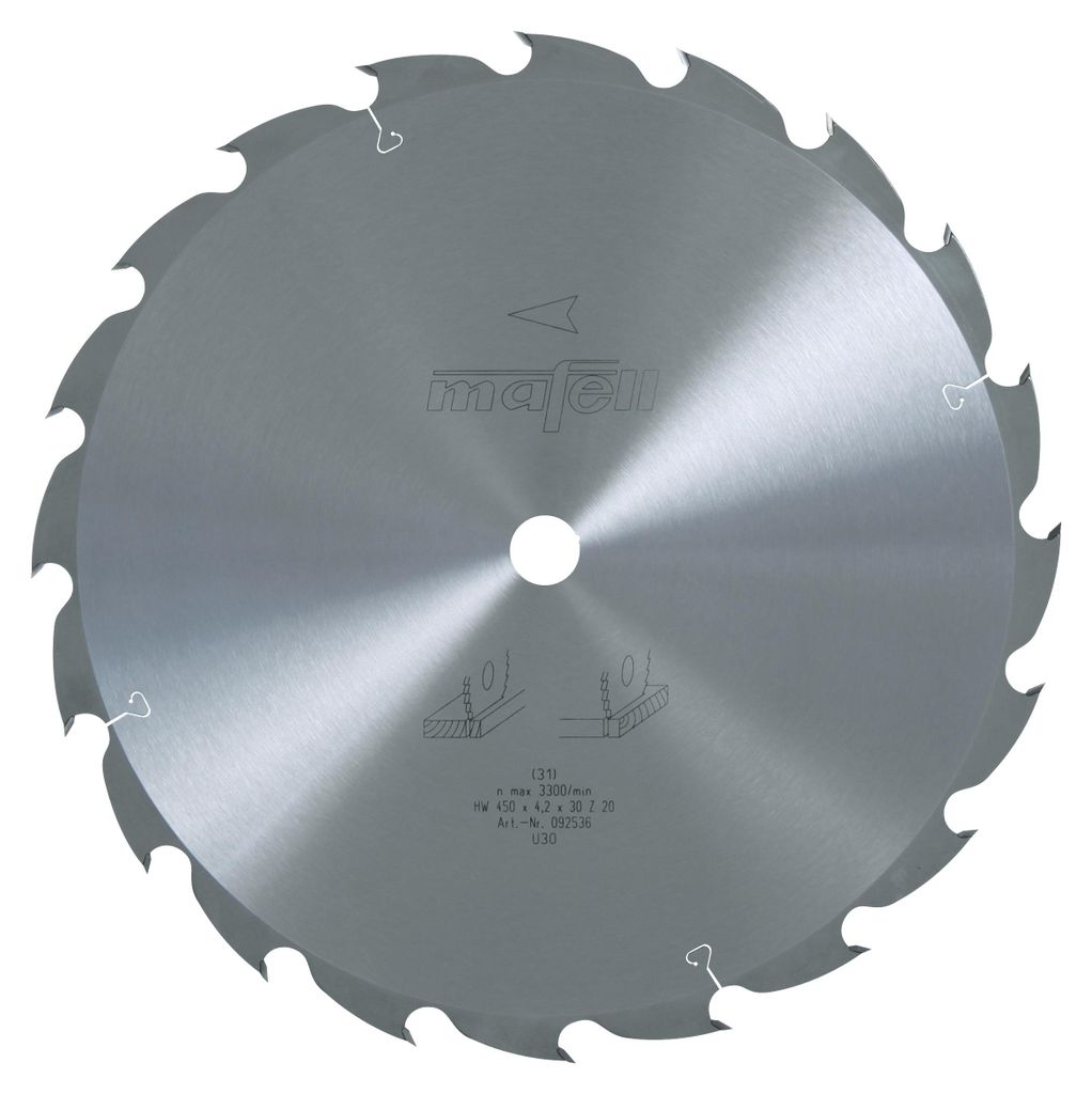 Mafell Sägeblatt-HM 450 x 2,5/4,2 x 30 mm, Z 20, WZ | Produktbild 