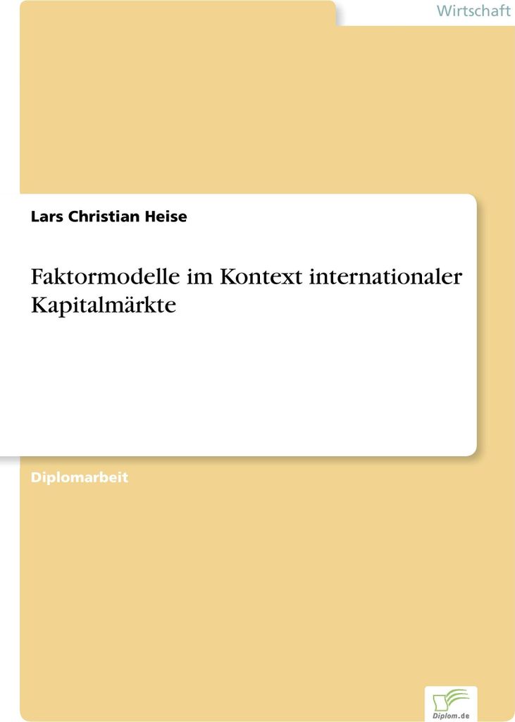 Faktormodelle im Kontext internationaler Kapitalmärkte