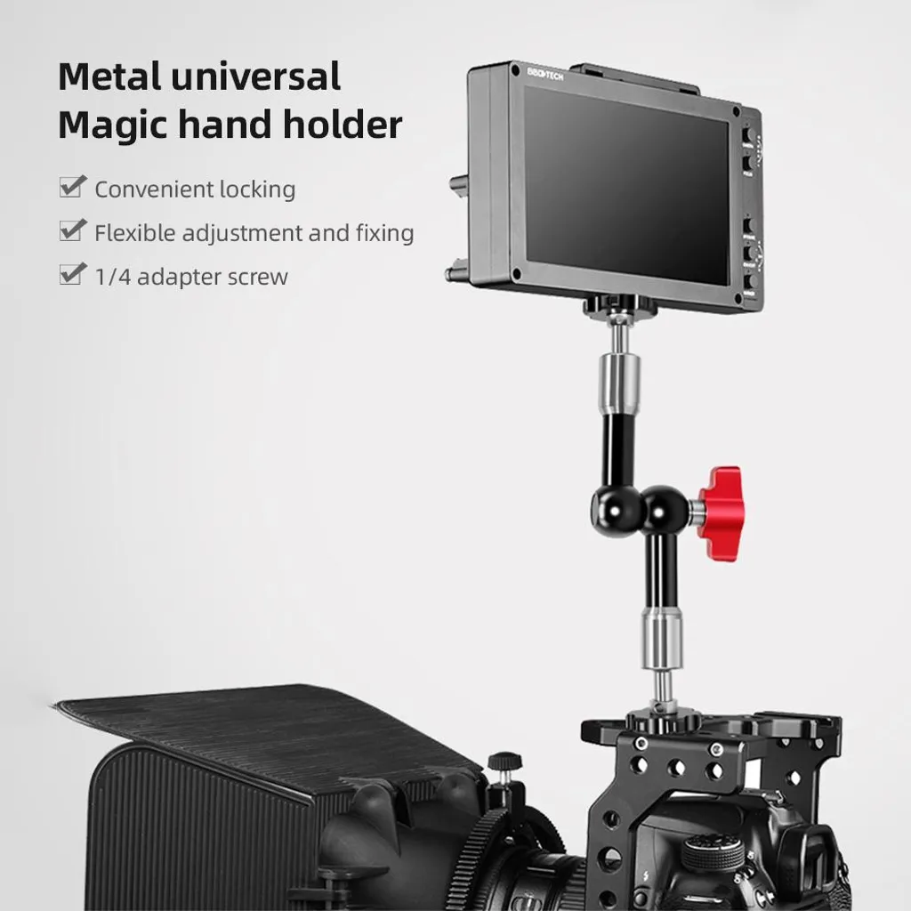Bras magique réglable en aluminium robuste avec double tête rotative - 5