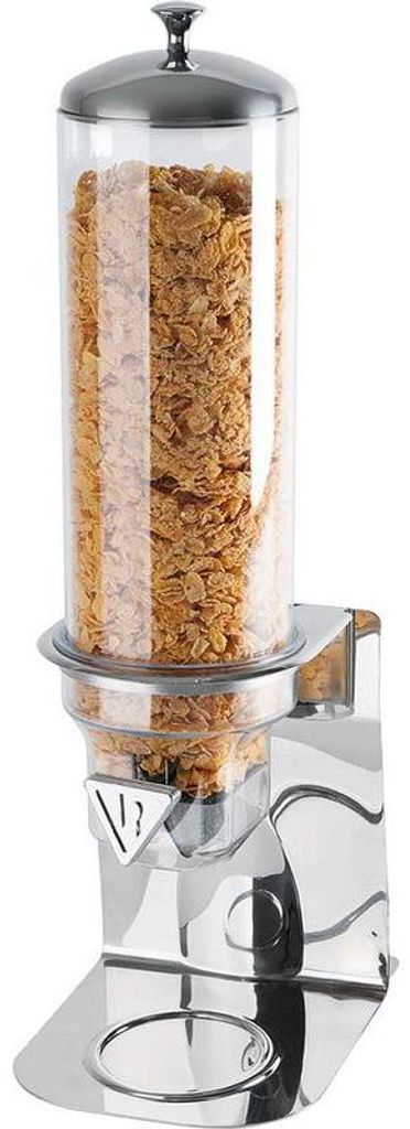 Cerealienspender Edelstahl & Polycarbonat 4L – Müslispender für Cornflakes & Müsli