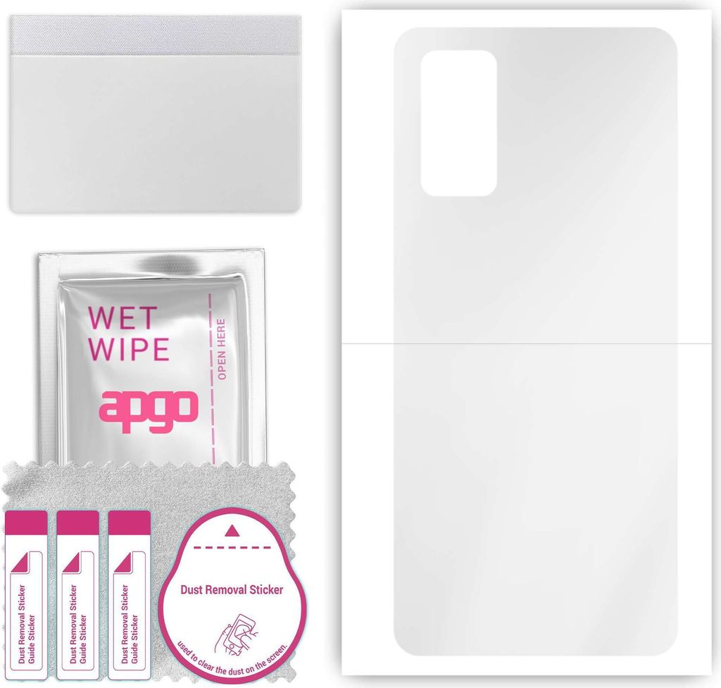 apgo Rückseite Schutzfolie, klar, kompatibel mit Honor V30, Hinten Hydrogel-Displayschutzfolie mit Positionierhilfe, kratzfest, einfache Montage