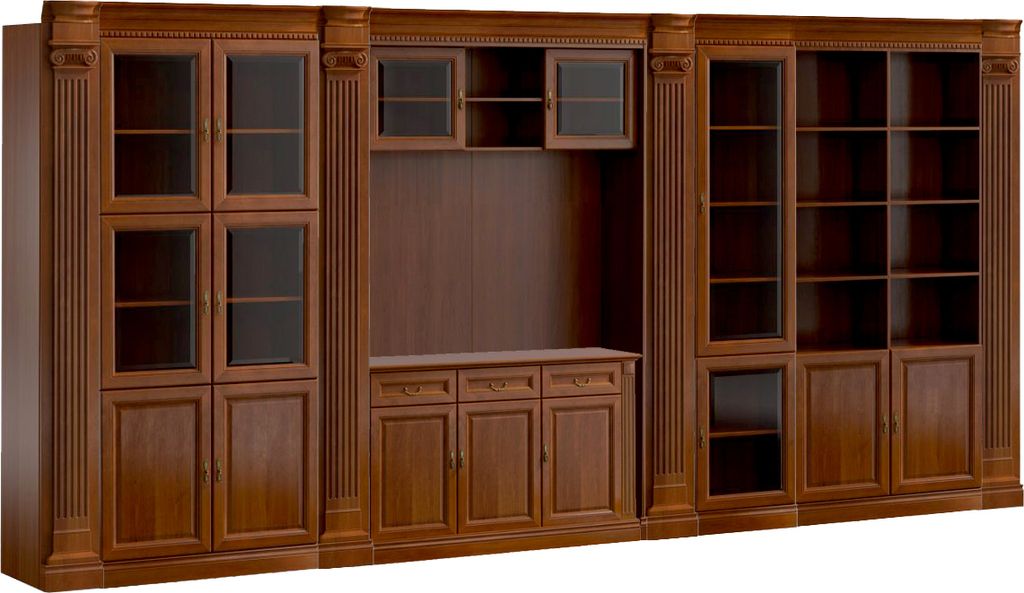 Brauner Holzschrank Designer Büroschränke Robuster Kleiderschrank Neu