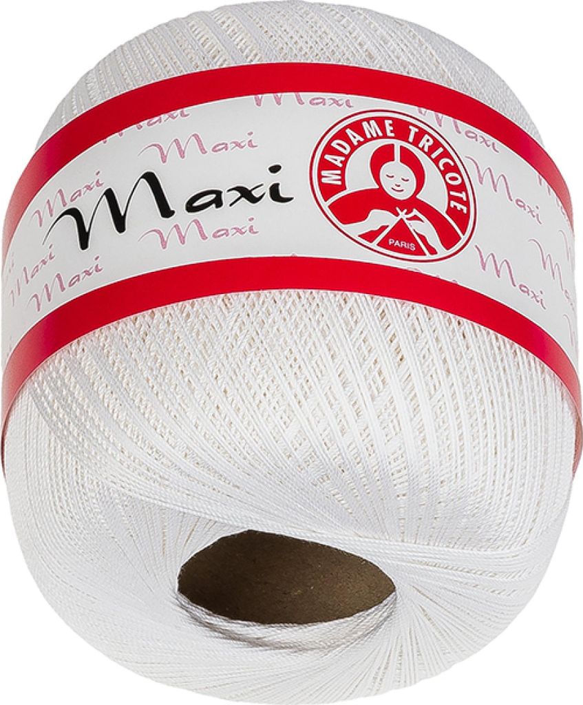 MAXI MT Baumwollgarn dünn Weiß 100 g / 565 m für Produktbild 