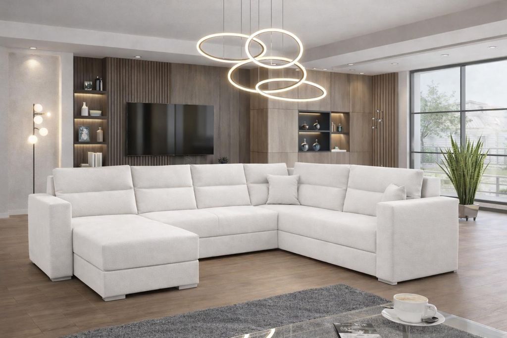 Couchgarnitur Ecksofa Sofa Sofagarnitur Captain U mit Produktbild 
