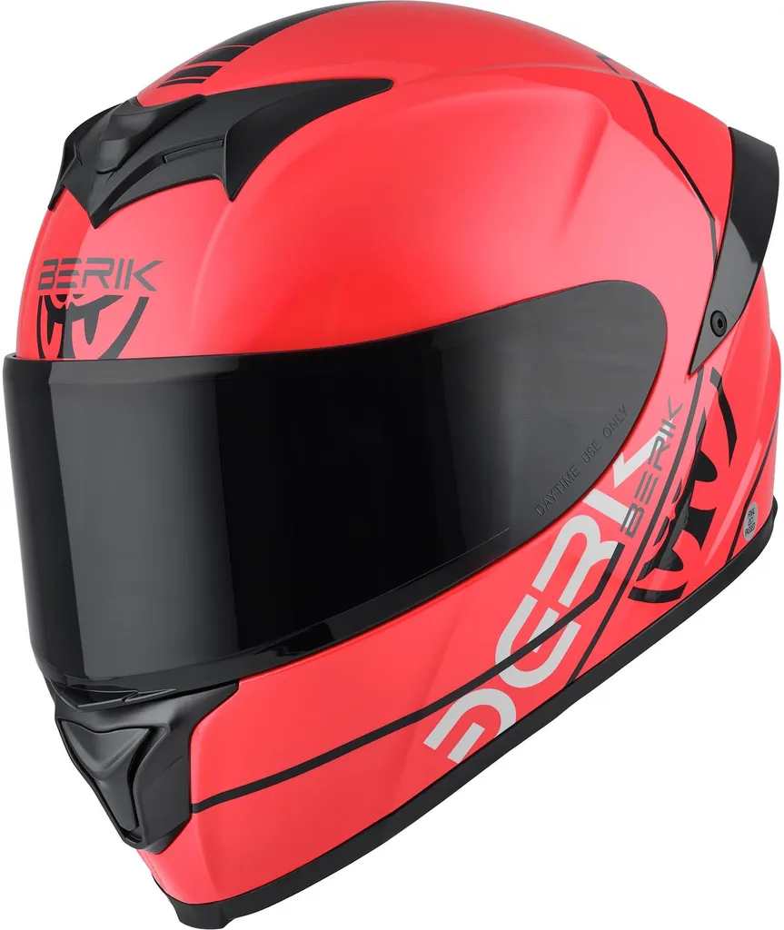 Casque Intégral Berik FF867 Taruna Rouge Noir Gris Taille M Moto
