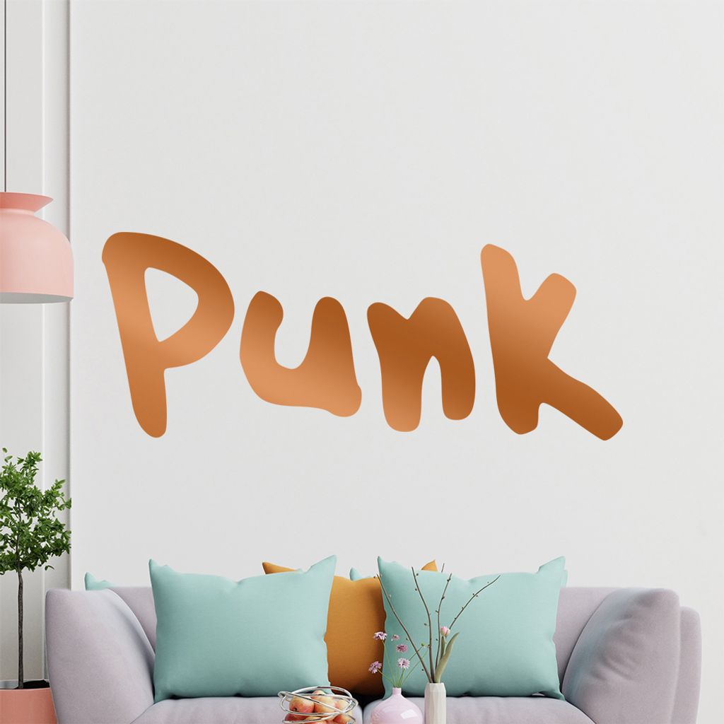 KIWISTAR Punk Font - Punker Kultur Nieten Aufnäher Buttons Wandtattoo in 6 Größen - Wandaufkleber Wall Sticker - Dekoration, Küche, Wohnzimmer,...
