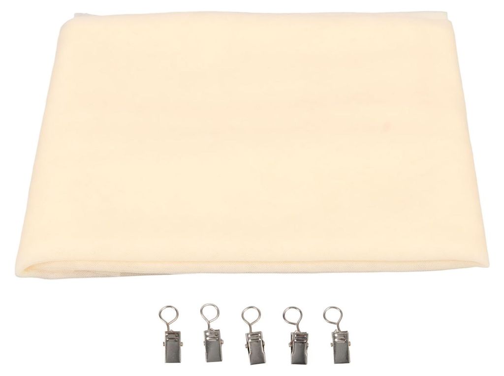 Hochzeitsbogen-Drapierstoff 150 x 210 cm (4,9 x 7 Fuß), romantisch-elegant, transparenter Stoff mit 5 Clips für Hochzeitszeremonie und Party-Deck...