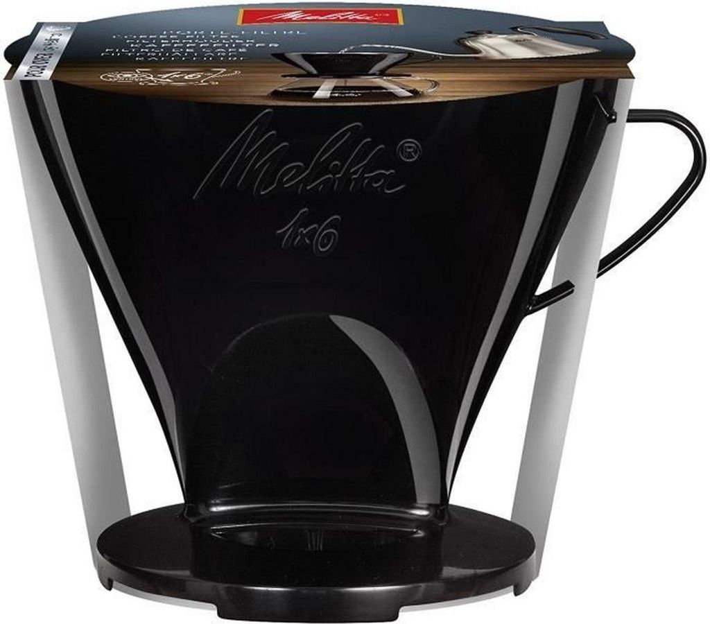MELITTA 1x6 Coffee Filter Holder - Black Productafbeelding 